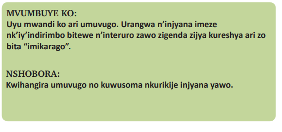 Course: Kinyarwanda, Topic: UMUTWE WA KANE: IMIKINO N’ IMYIDAGADURO